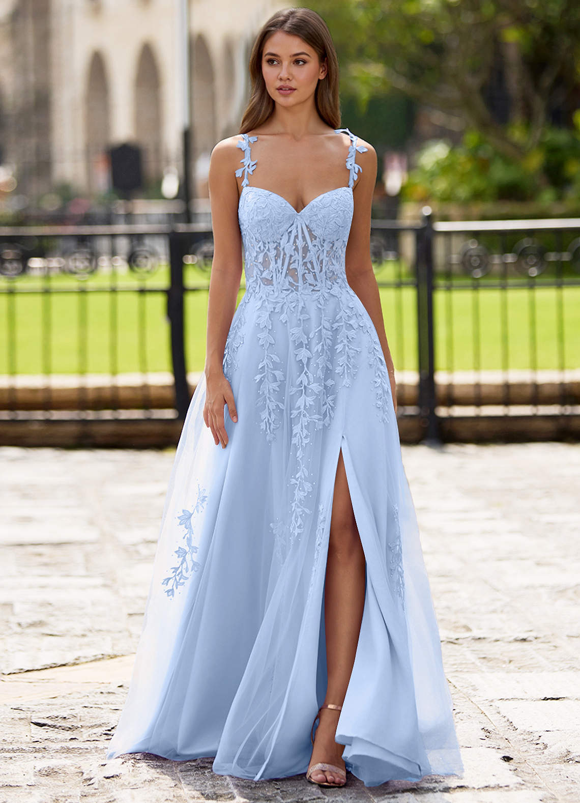 Dreamscape Sky Blue A-Line Prom Dress  Dress