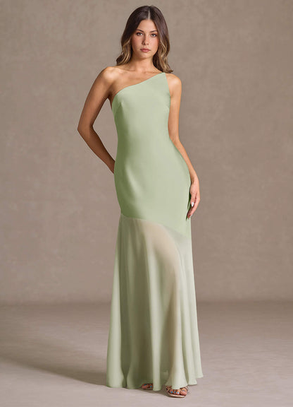 Fatima Light Green Maxi Dress