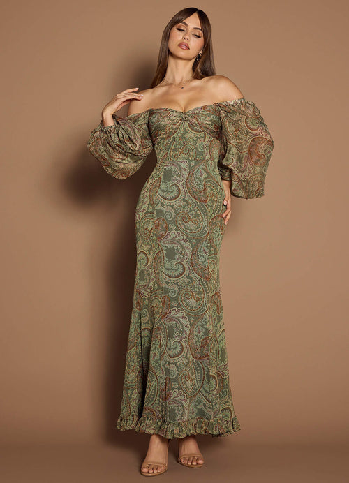 Rina Sage Paisley Maxi Dress  Dress