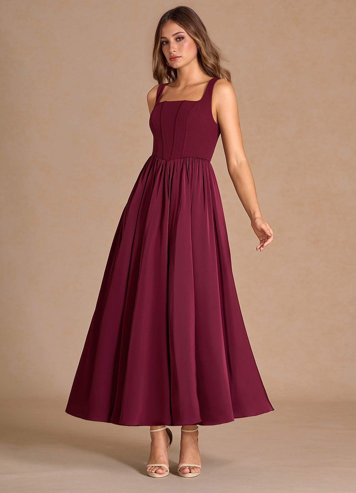 Cate Wine Maxi Dress  Dress