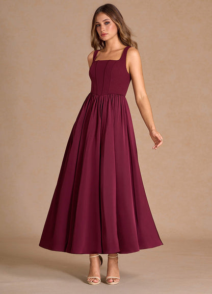 Cate Wine Maxi Dress  Dress