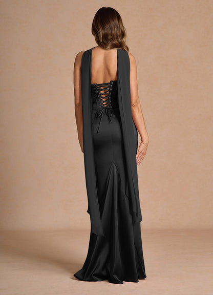 Sorrel Black Corset Two-Piece Sets  Dress