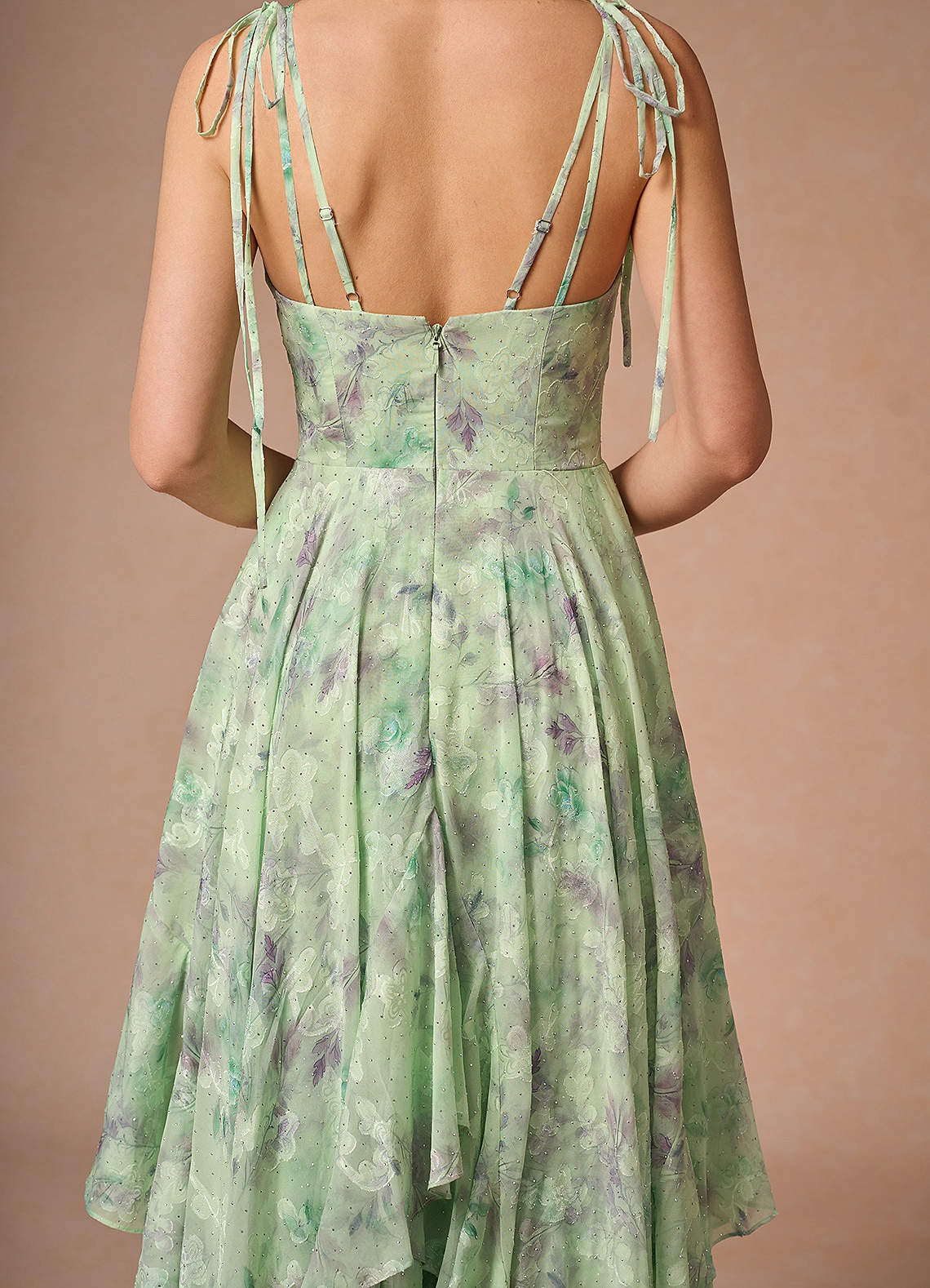 Harmony Sage Floral Maxi Dress