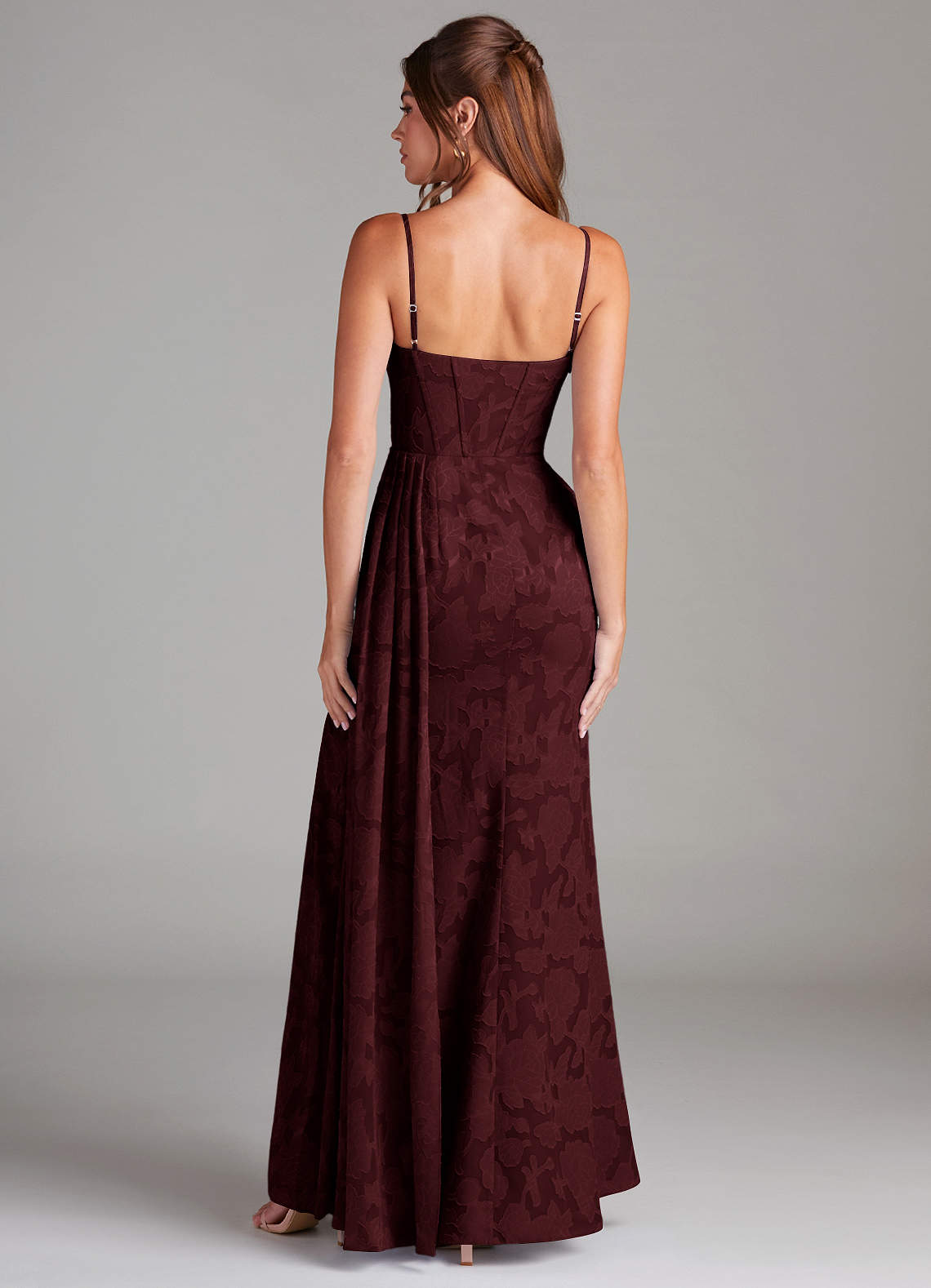 Denisa Wine Maxi Dress