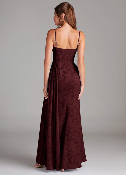 Denisa Wine Maxi Dress