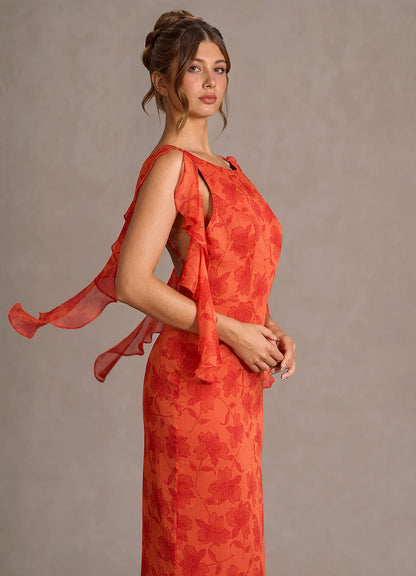 Evinah Tangerine Maxi Dress  Dress