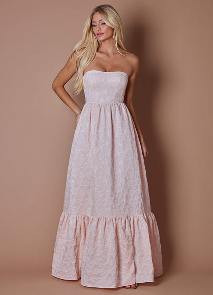 Vesna Pale Pink Maxi Dress
