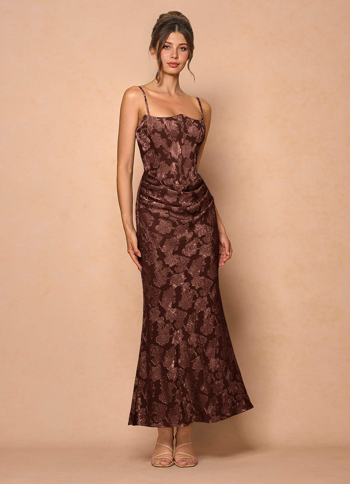 Ezrena Mocha Coco Maxi Dress