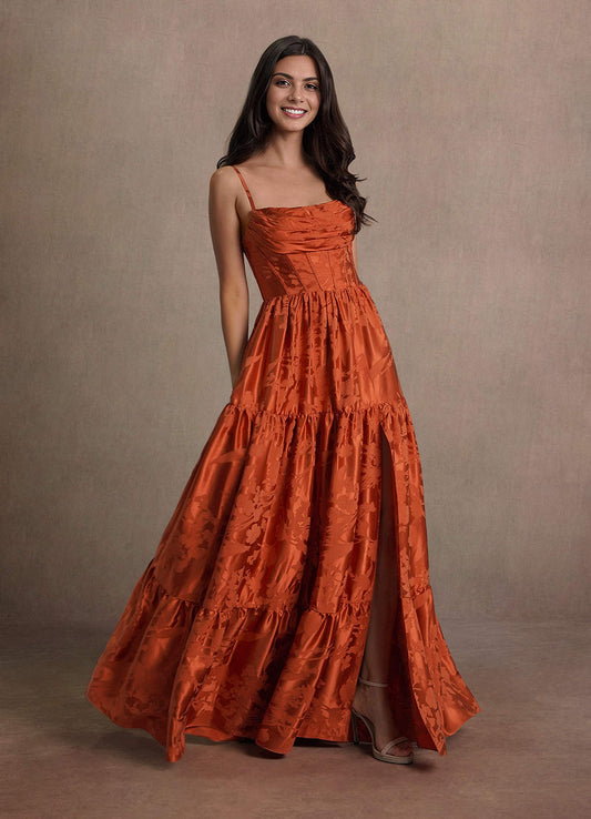 Esmeralda Rust Maxi Dress