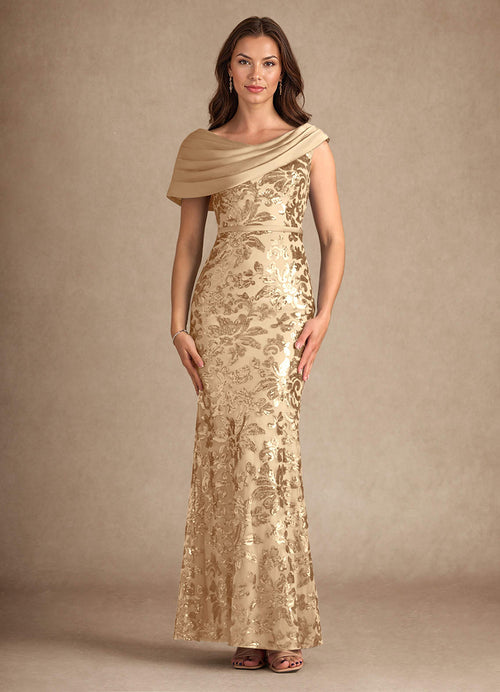 Champagne Mermaid Sequins Dress