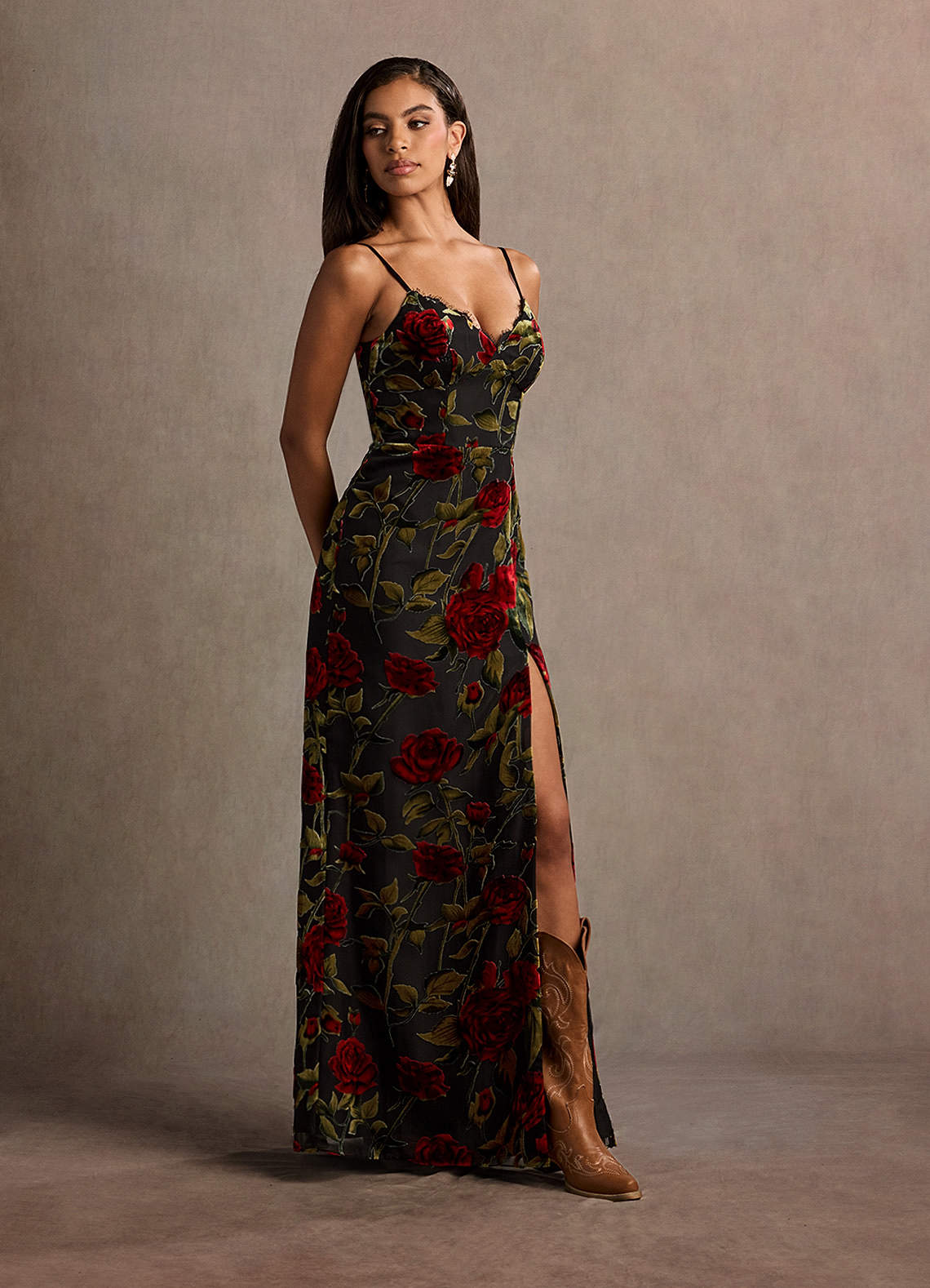 Bellen Black Multi Maxi Dress  Dress