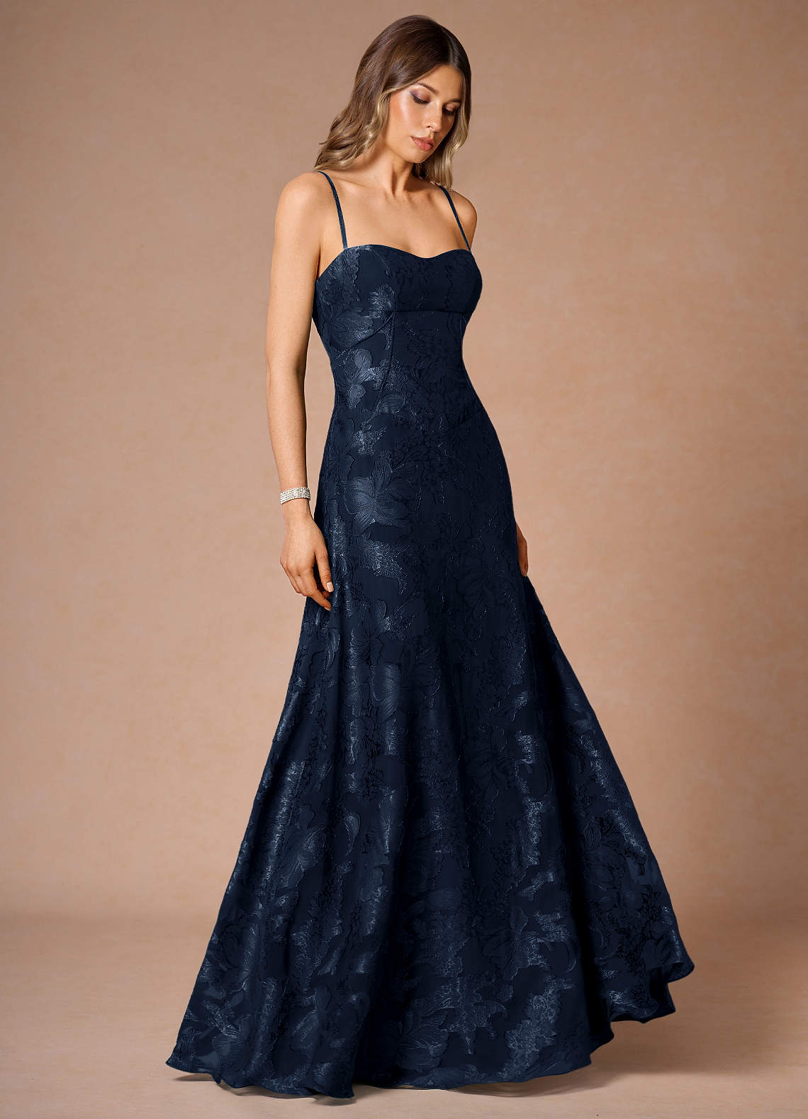 Hollis Navy Lace Back Maxi Dress
