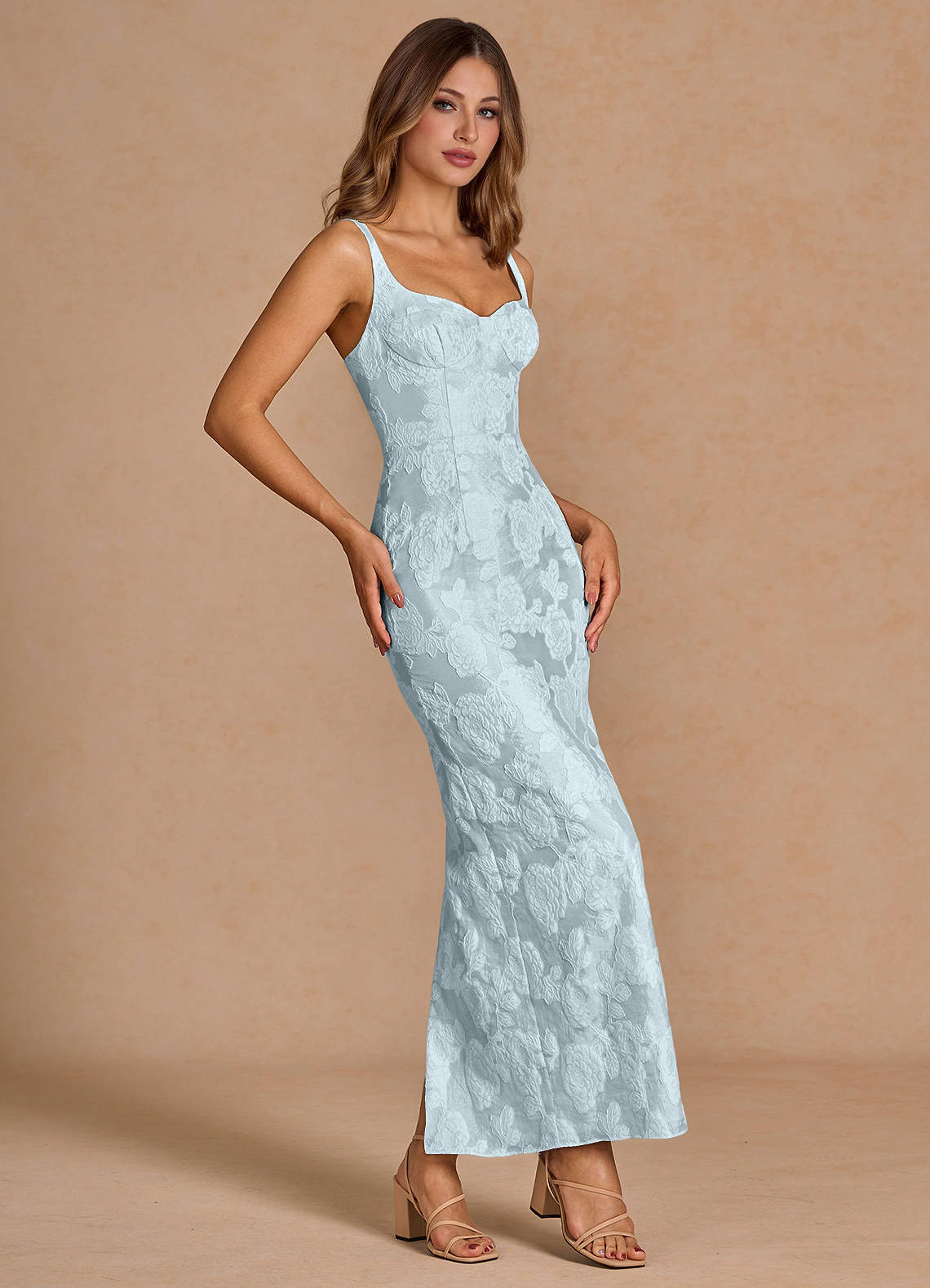 Odette Pale Blue Maxi Dress