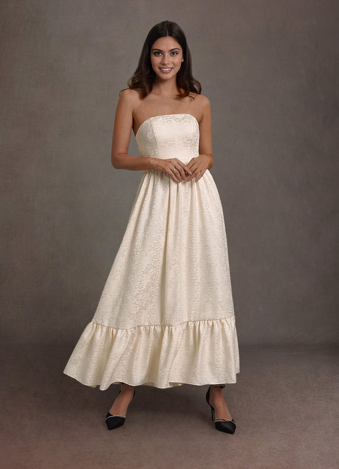 Sandy Cream Off Shoulder Maxi Dress  Dress