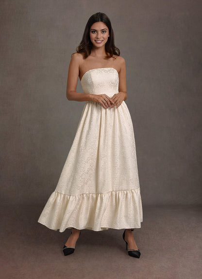Sandy Cream Off Shoulder Maxi Dress  Dress
