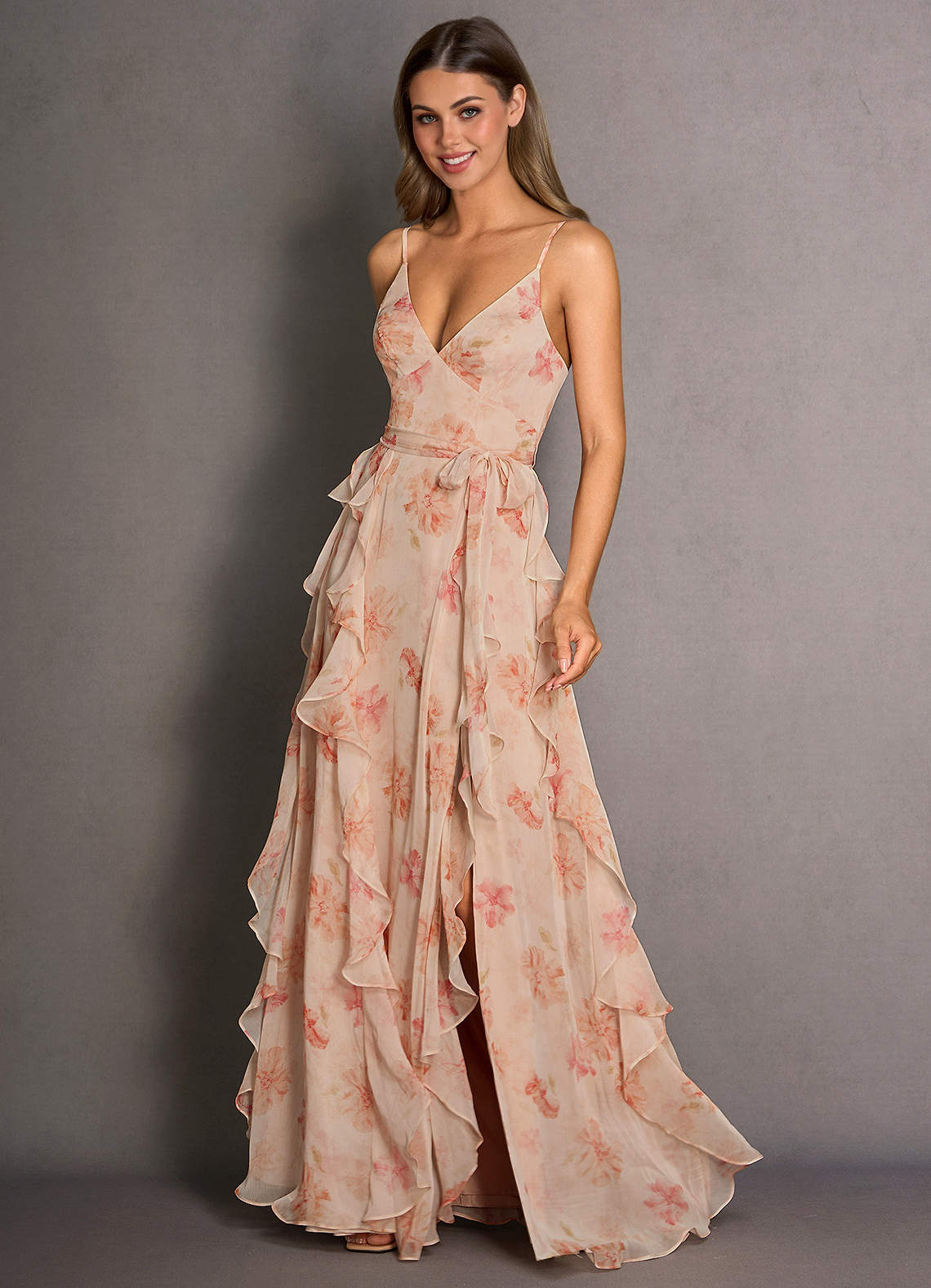 Sienne Peach Maxi Dress