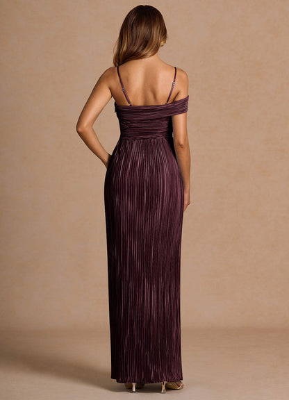 Isolde Maroon Red Maxi Dress