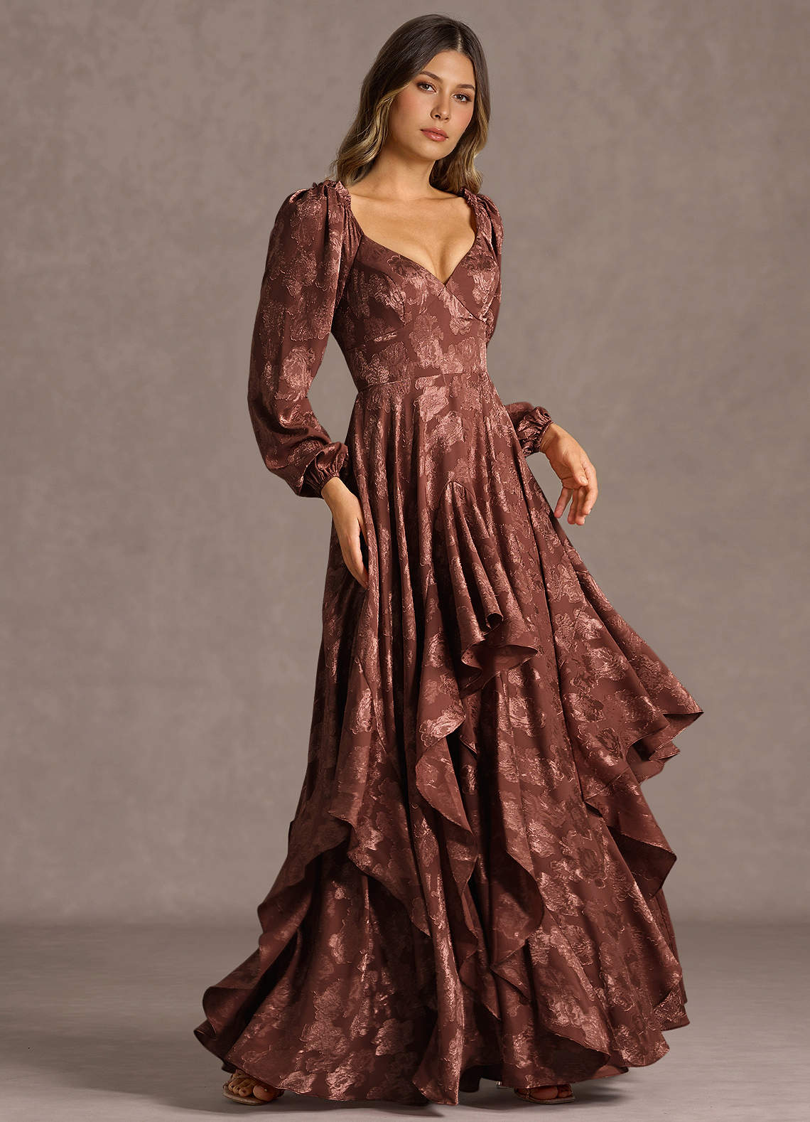 Milena Mocha Coco Maxi Dress  Dress