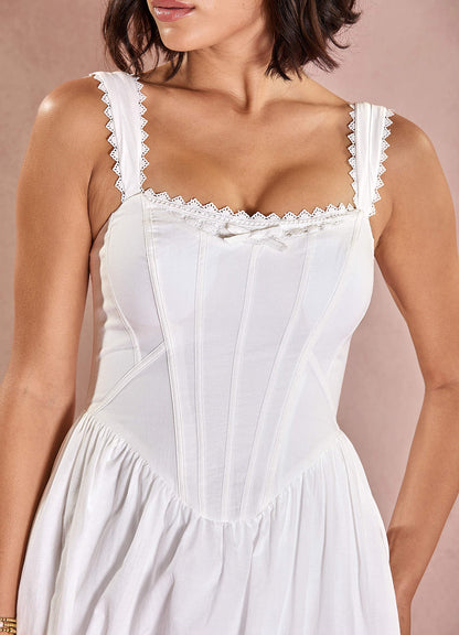 Kirsten White Midi Dress  Dress