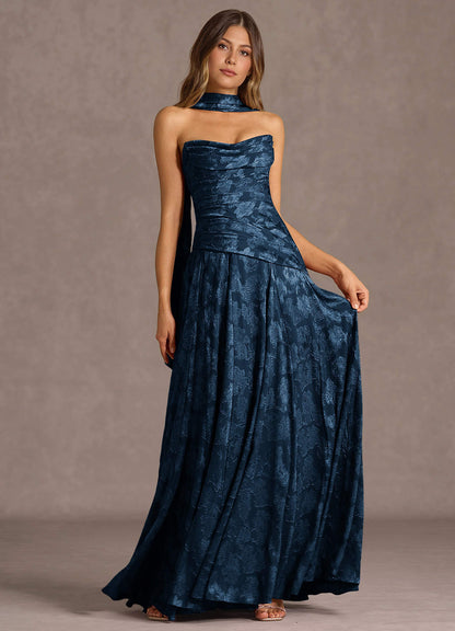 Gabriela Navy Maxi Dress
