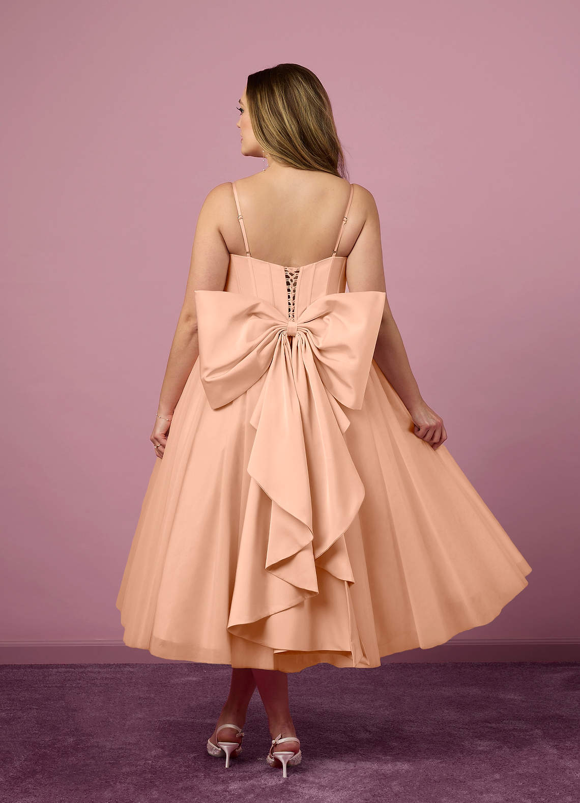 English Rose A-Line Pleated Tulle Dress English Rose