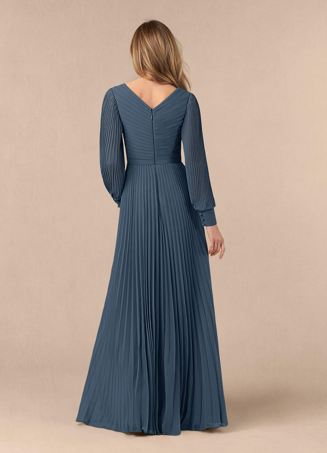 Neptune A-Line Pleated Chiffon Dress