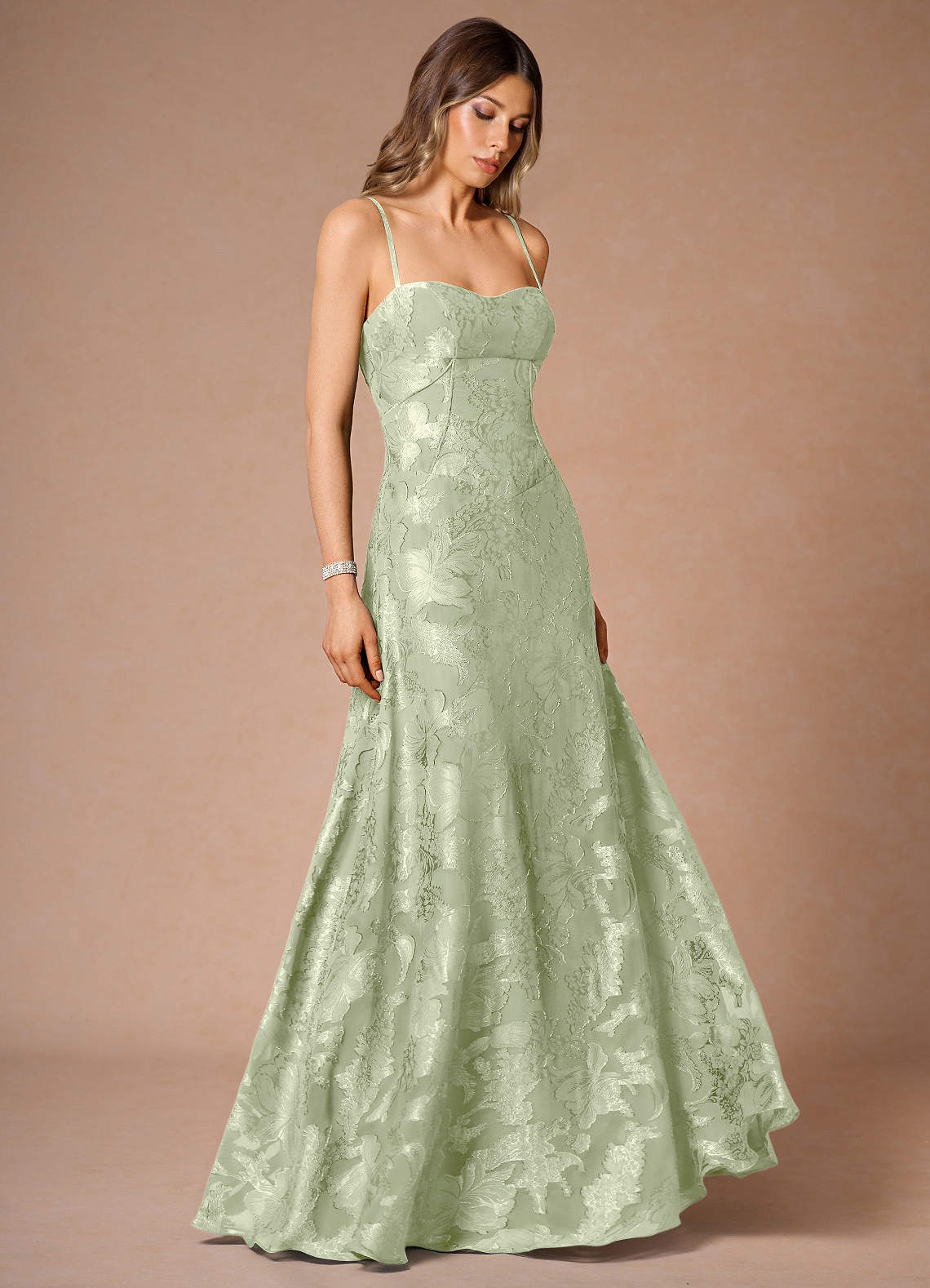 Thalyn Light Green Long Prom Dress