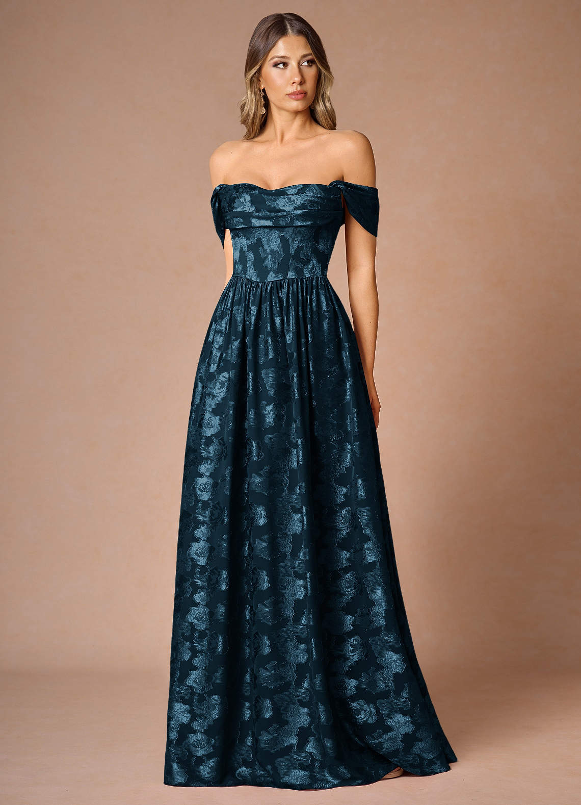 Hazel Navy Pleated Maxi Dress  Dress