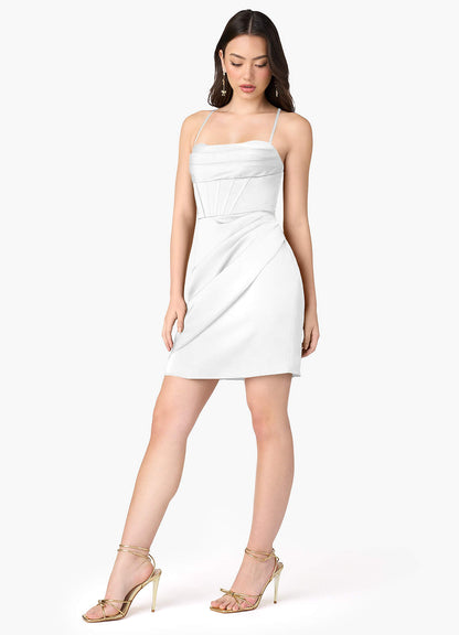 Nellie White Corset Mini Dress  Dress