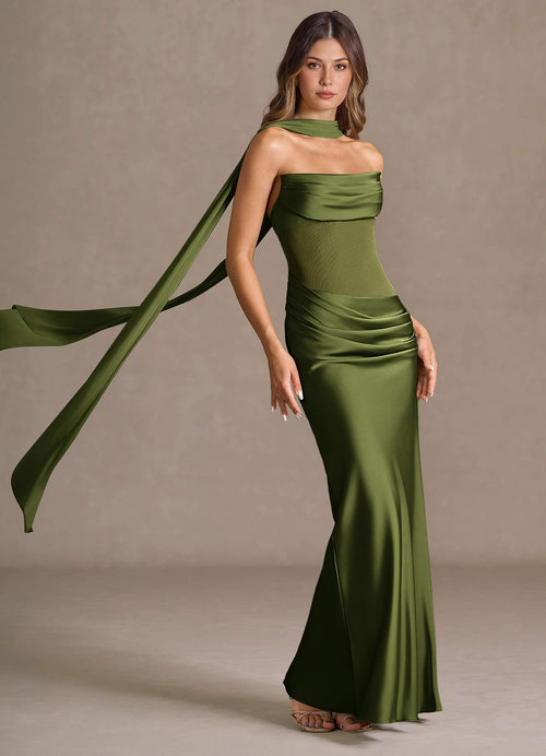 Leonore Olive Maxi Dress