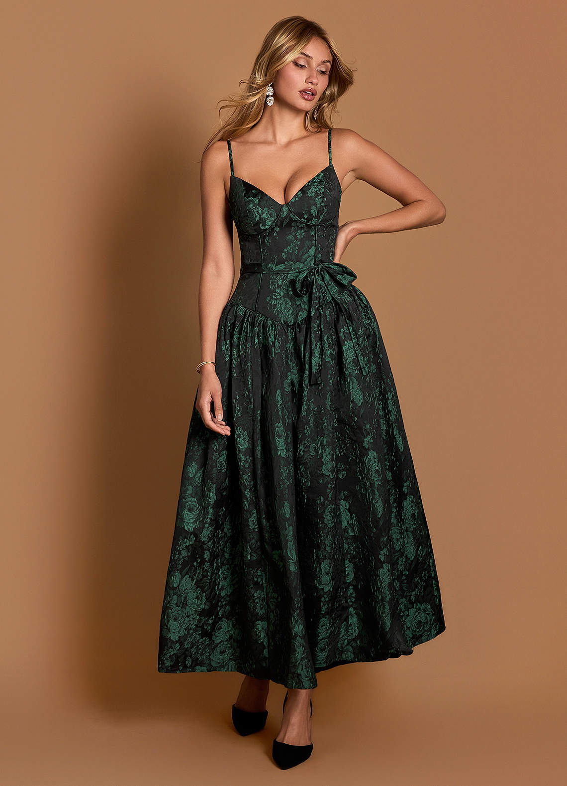 Tommi Emerald Black Maxi Dress