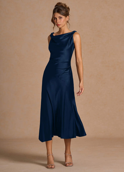 Nerine Navy Midi Dress  Dress