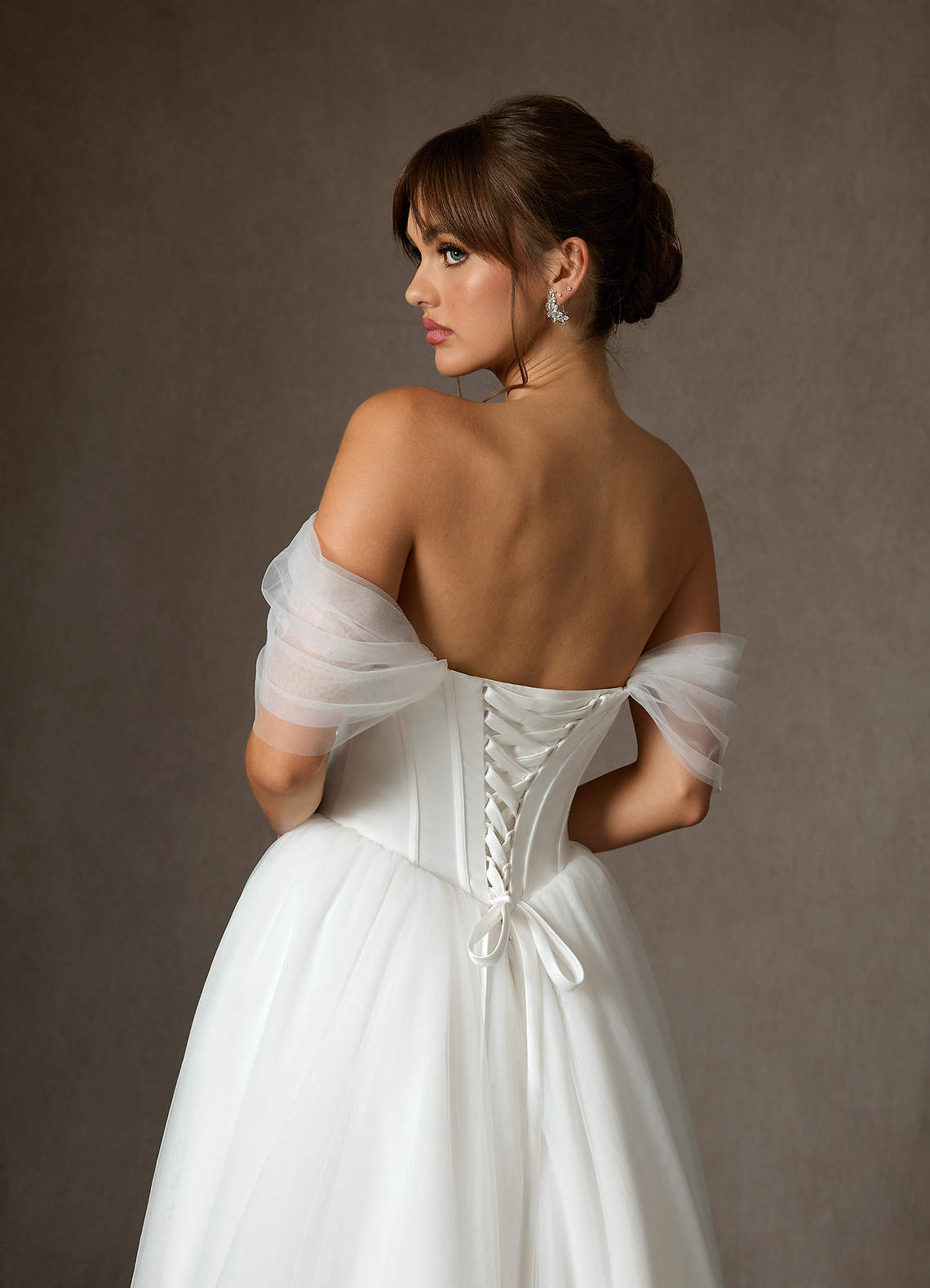 Diamond White Ball-Gown Tulle Dress