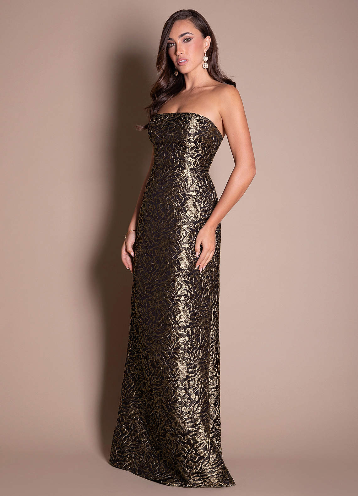Amali Ebony Gold Gown