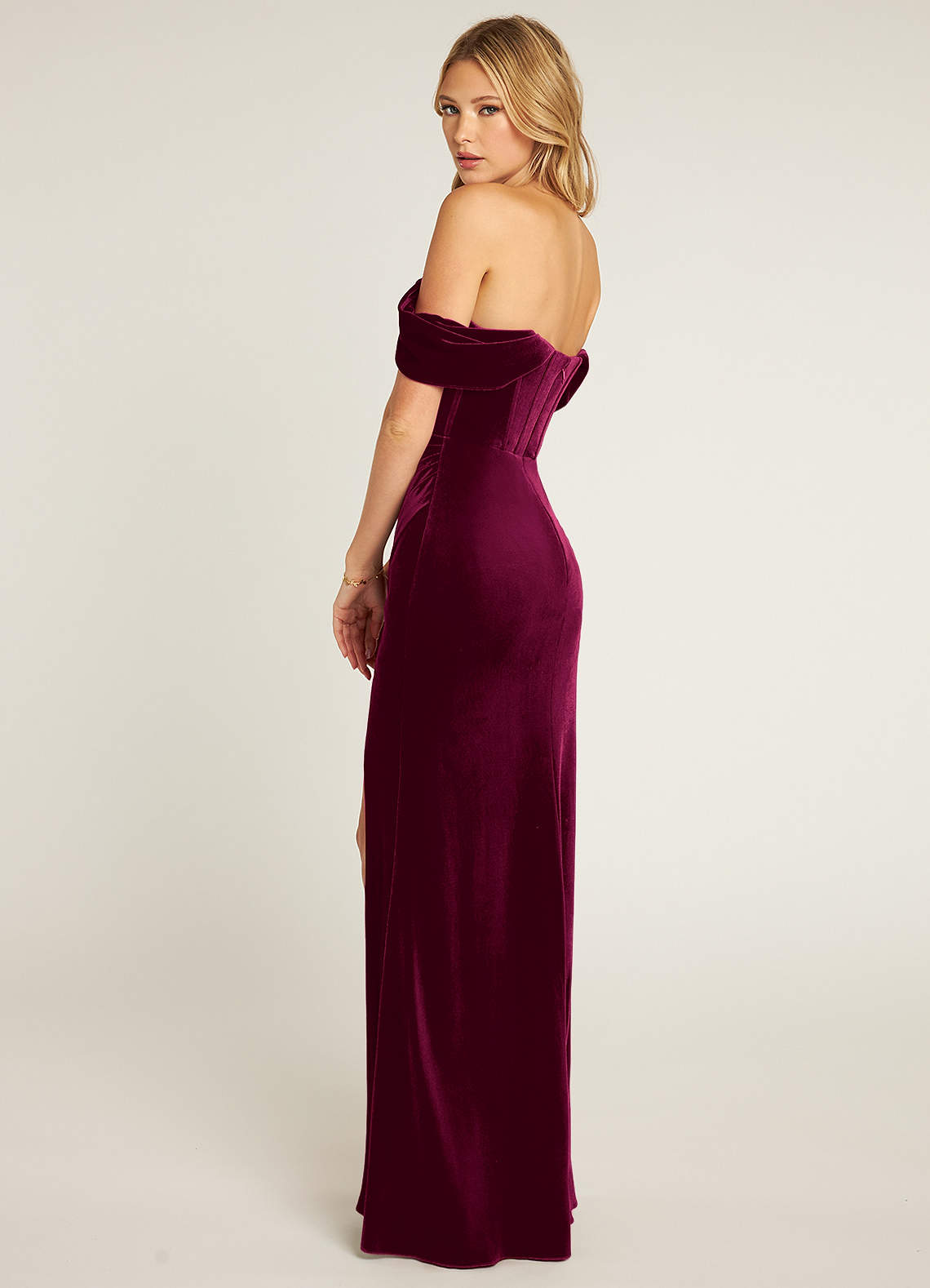 Jas Wine Velvet Maxi Dress  Dress