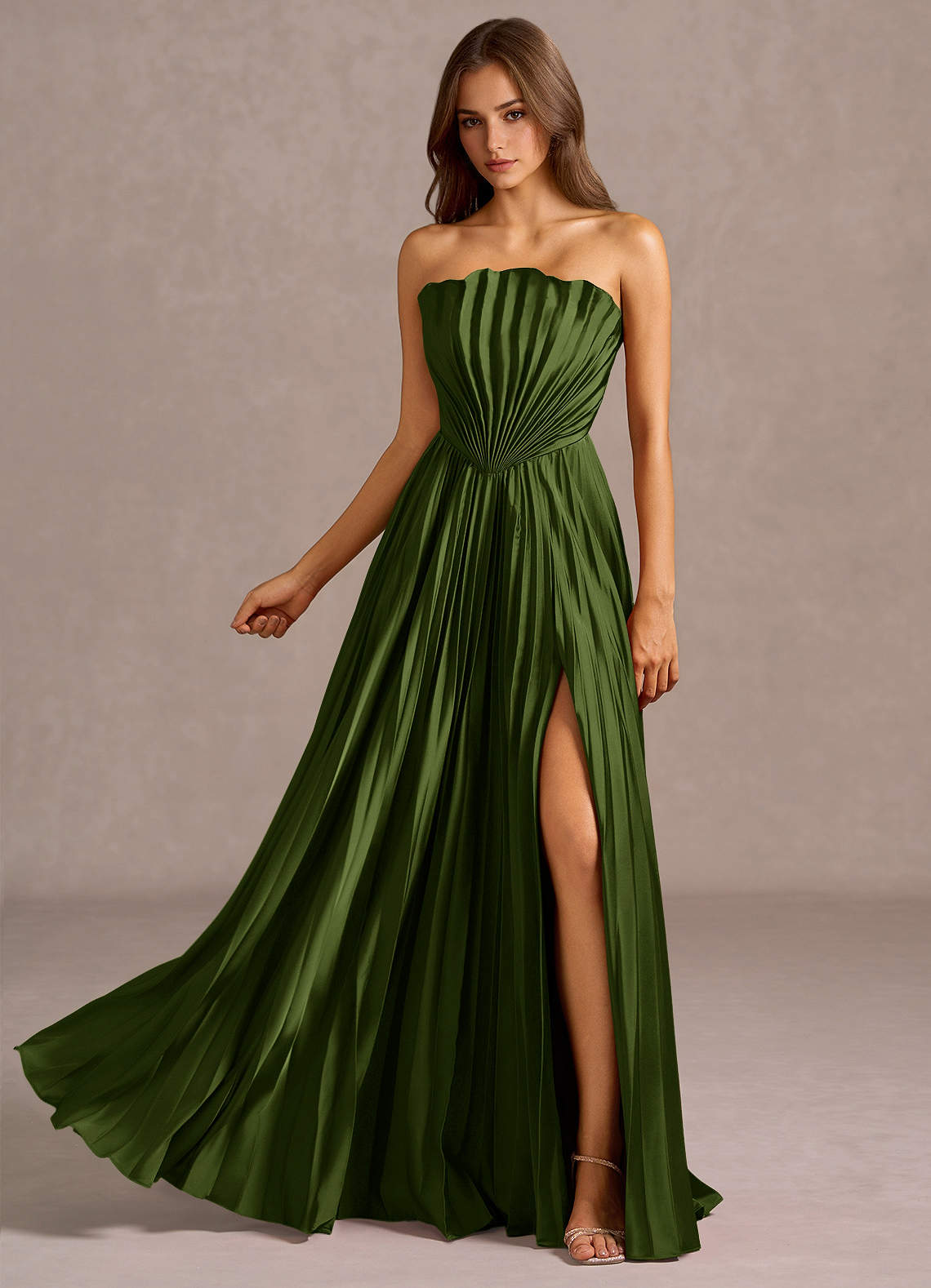 Kaia Olive Green Maxi Dress  Dress