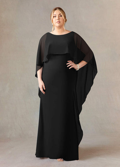 Black Sheath Scoop Stretch Crepe Dress