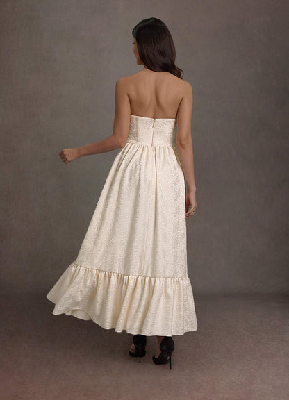 Sandy Cream Off Shoulder Maxi Dress  Dress