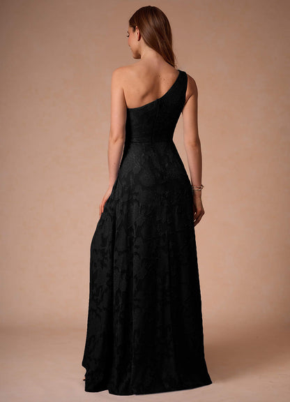 Hermosa Black One Shoulder Maxi Dress  Dress