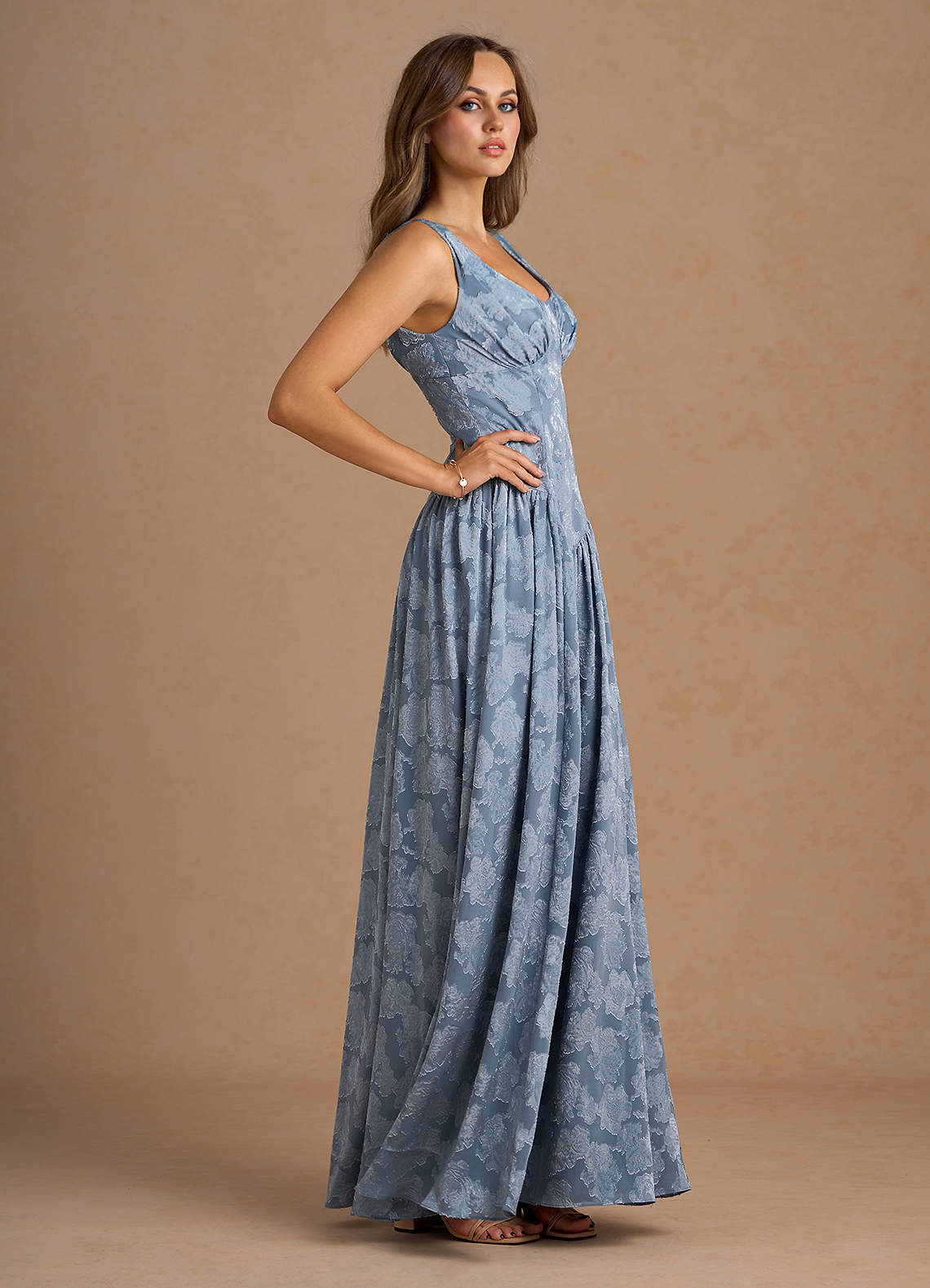 Lunara Dusty Blue Maxi Dress  Dress