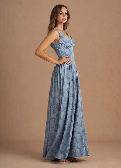 Lunara Dusty Blue Maxi Dress  Dress