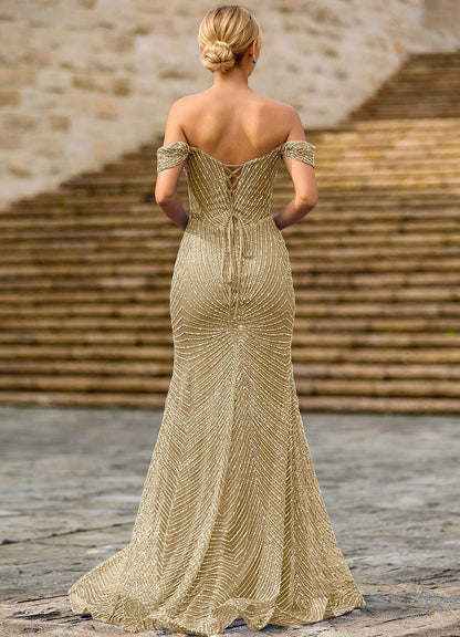 Juniper Champagne Lace Illusion Prom Dress