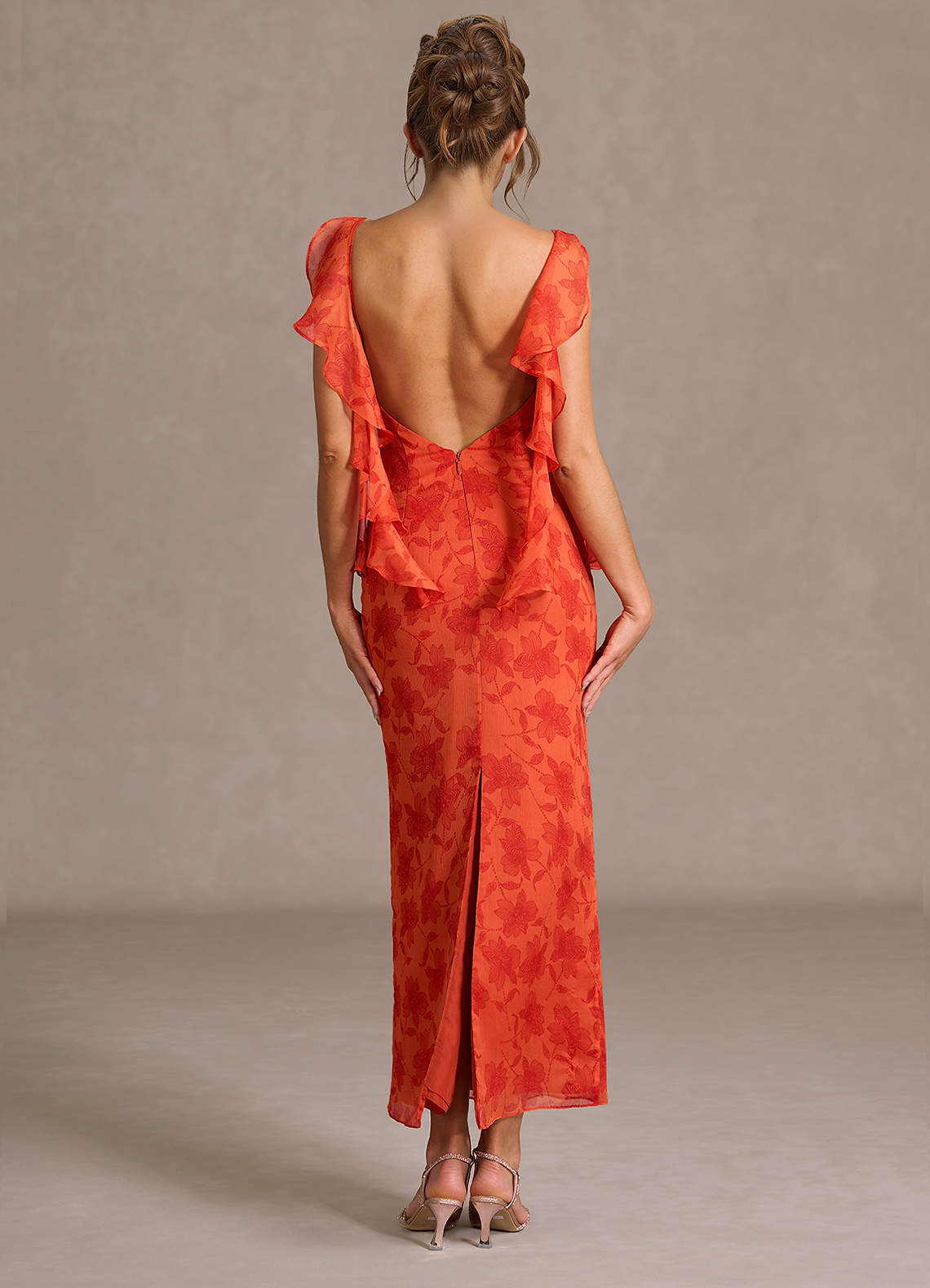 Evinah Tangerine Maxi Dress  Dress