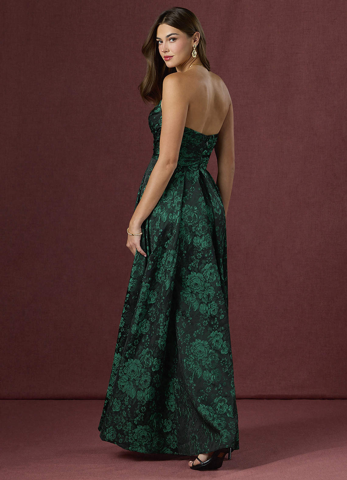 Ophelia Black Emerald Gown  Dress