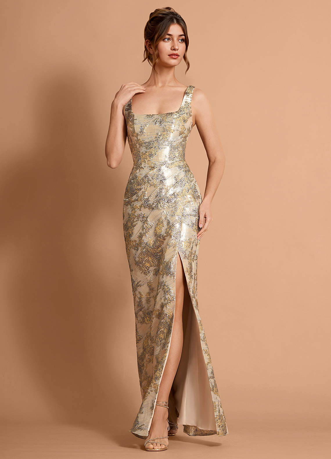 Othelia Gilded Silver Maxi Dress