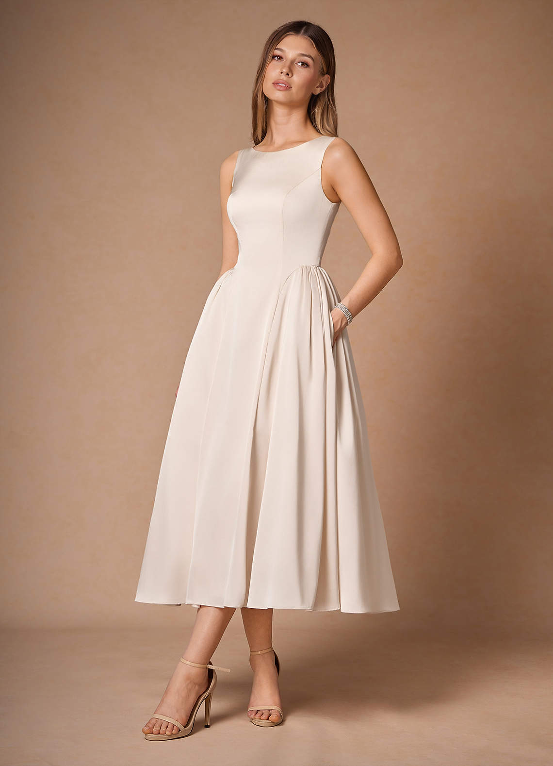 Casey Cream Midi Dress  Dress