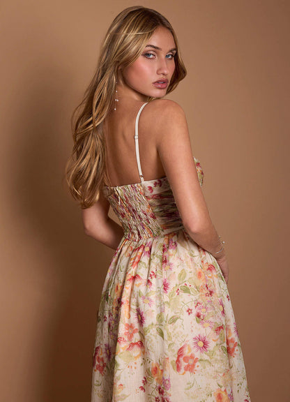 Kati Antique Floral Maxi Dress  Dress
