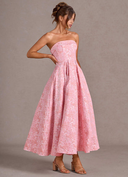 Emberlyn Pink Multi A-Line Maxi Dress  Dress