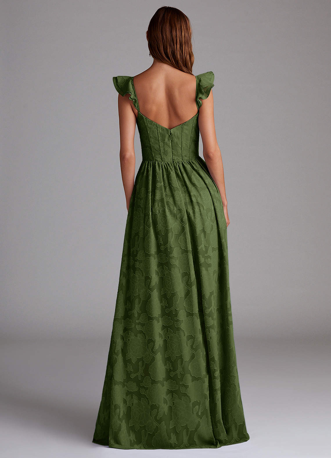 Denisse Olive Corset Maxi Dress