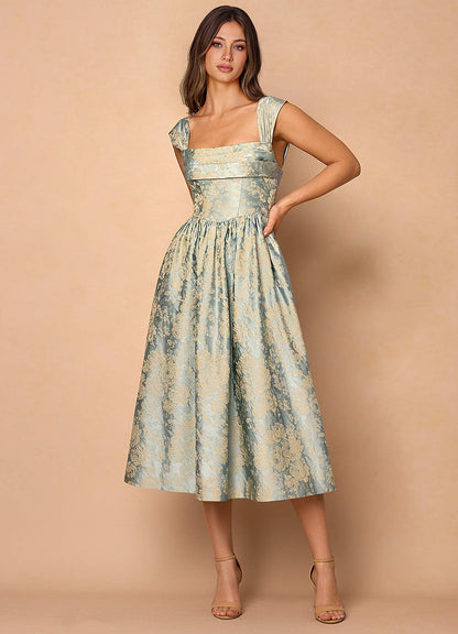 Runa Vintage Blue Midi Dress